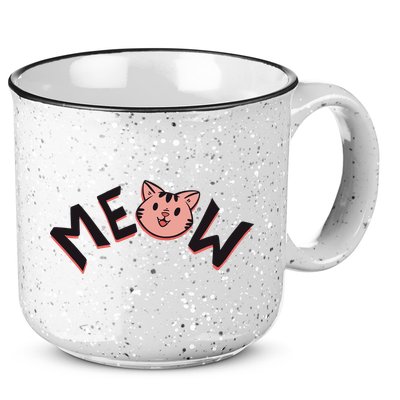 Meow Kitten Face 15oz Campfire Ceramic Mug