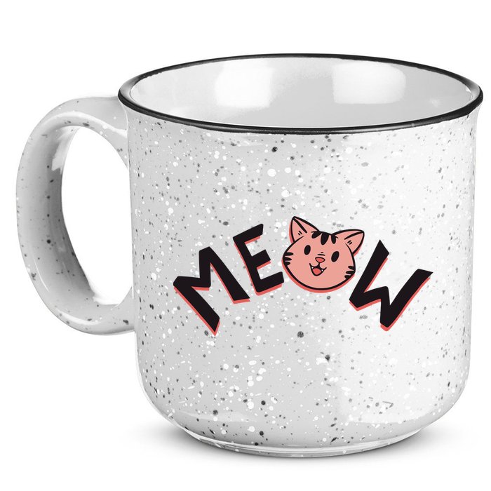 Meow Kitten Face 15oz Campfire Ceramic Mug