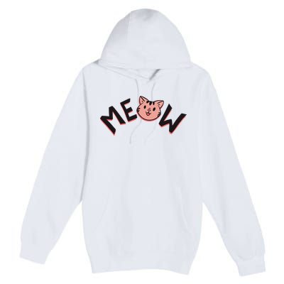 Meow Kitten Face Premium Pullover Hoodie