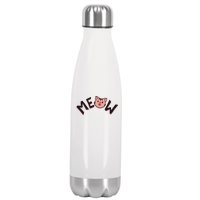 Meow Kitten Face Stainless Steel Insulated Water Bottle