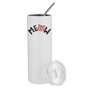 Meow Kitten Face Stainless Steel Tumbler