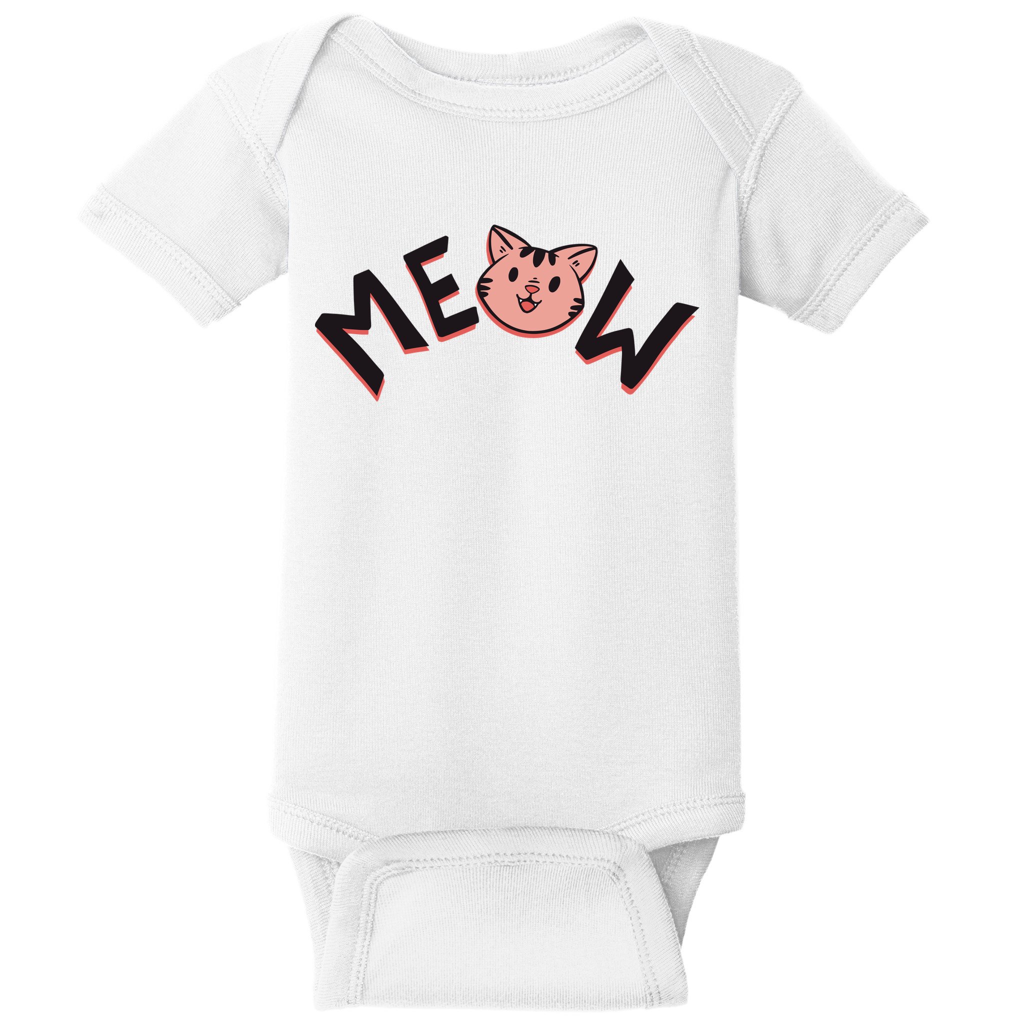 Meow Kitten Face Baby Bodysuit