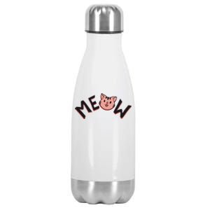 Meow Kitten Face Stainless Steel Insulated Water Bottle