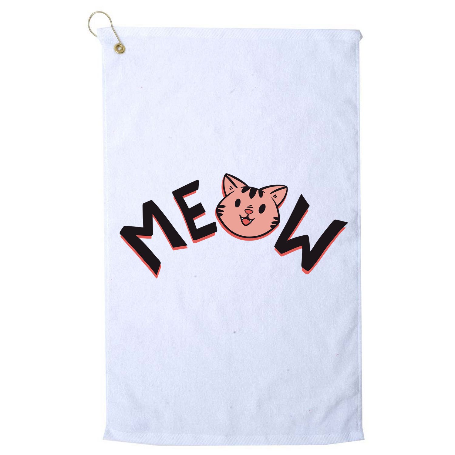 Meow Kitten Face Golf Towel