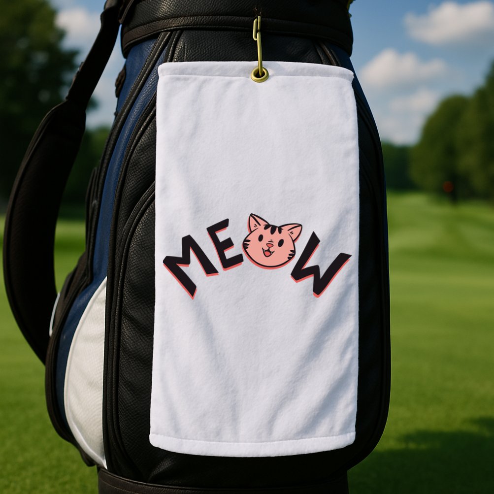 Meow Kitten Face Golf Towel