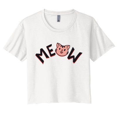 Meow Kitten Face Crop Top