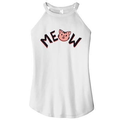 Meow Kitten Face Women’s Perfect Tri Rocker Tank