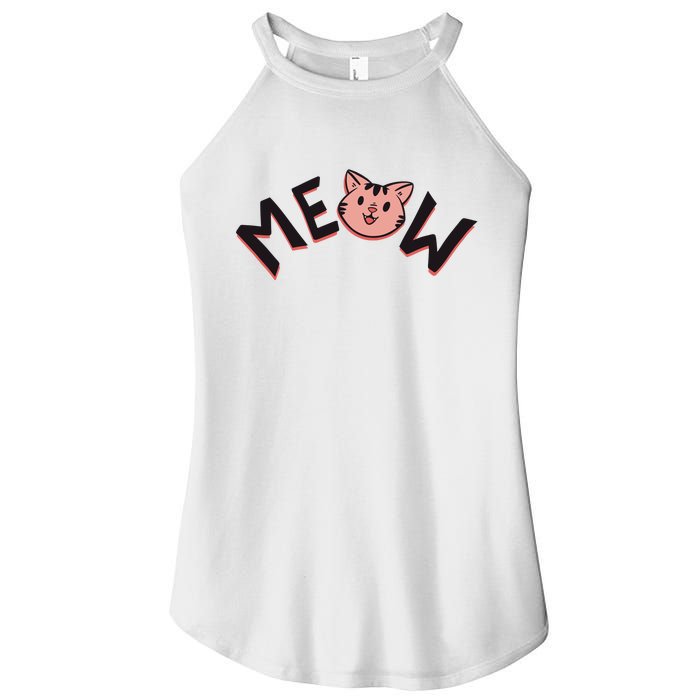 Meow Kitten Face Women’s Perfect Tri Rocker Tank