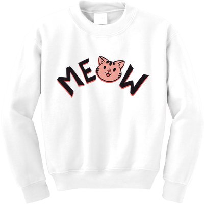 Meow Kitten Face Kids Sweatshirt