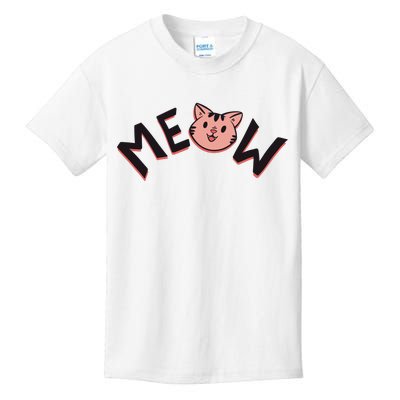 Meow Kitten Face Kids T-Shirt