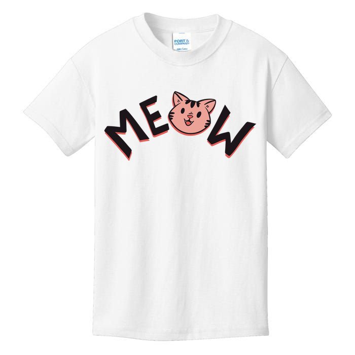 Meow Kitten Face Kids T-Shirt