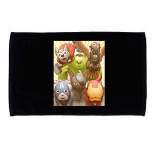 Meow Superhero Cats Comic Movie Spoof Microfiber Hand Towel