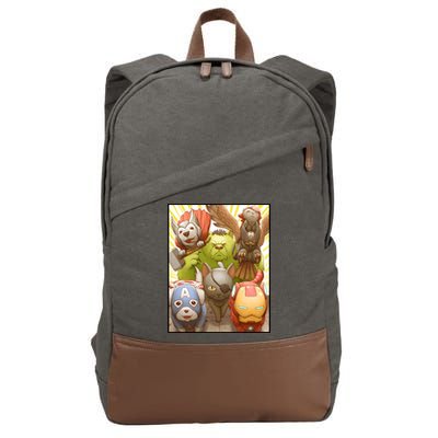 Meow Superhero Cats Comic Movie Spoof Cotton Canvas Backpack