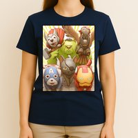 Meow Superhero Cats Comic Movie Spoof T-Shirt