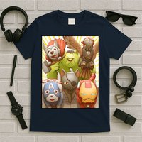 Meow Superhero Cats Comic Movie Spoof T-Shirt