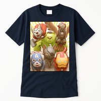 Meow Superhero Cats Comic Movie Spoof Tall T-Shirt