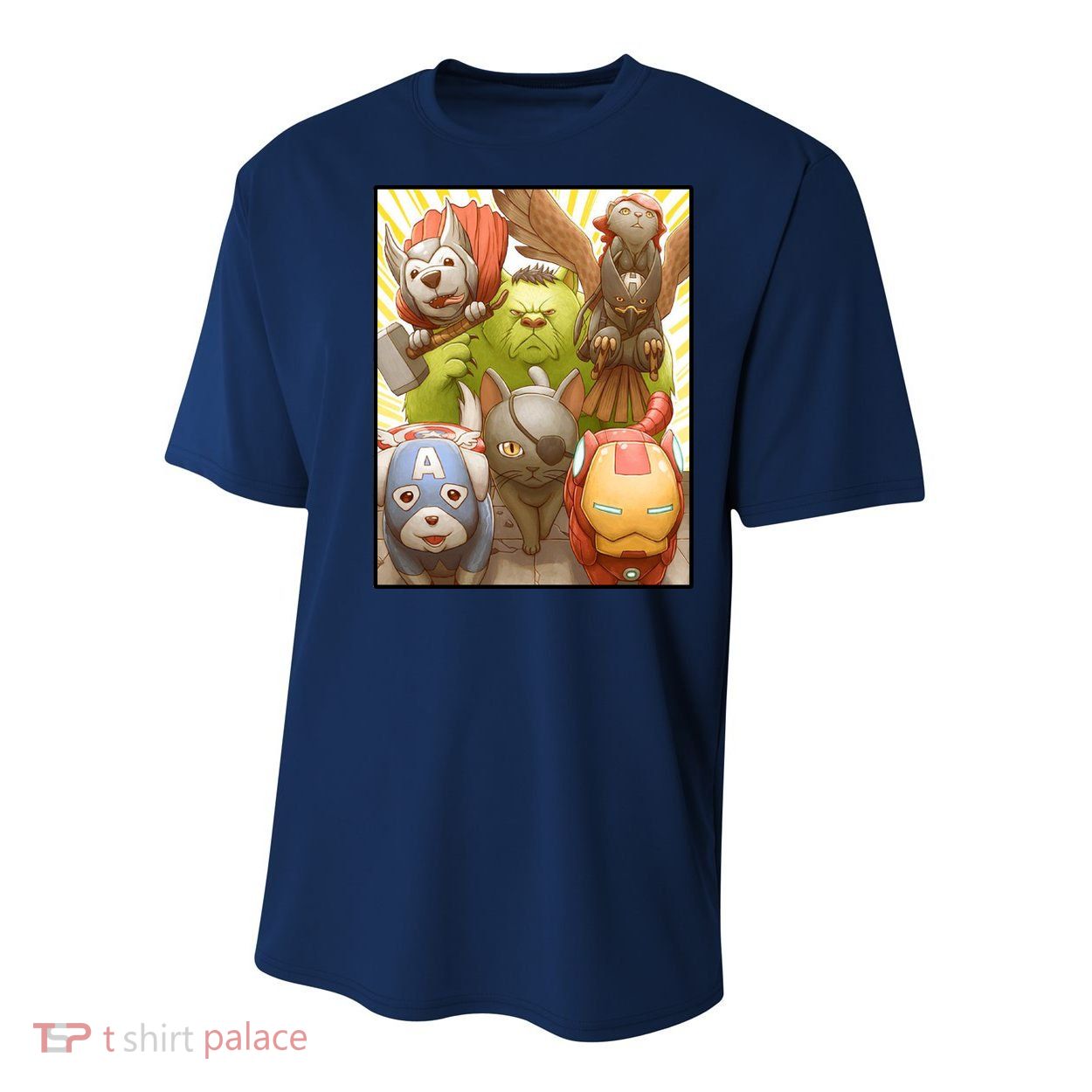 Meow Superhero Cats Comic Movie Spoof Youth Performance Sprint T-Shirt