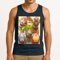 Meow Superhero Cats Comic Movie Spoof Tank Top