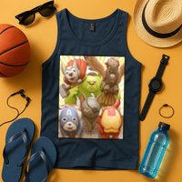 Meow Superhero Cats Comic Movie Spoof Tank Top