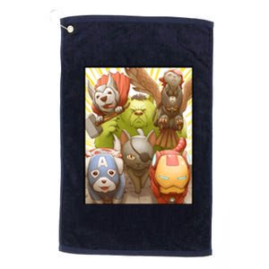 Meow Superhero Cats Comic Movie Spoof Platinum Collection Golf Towel