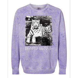 Meow Tiger Glitch Colorblast Crewneck Sweatshirt