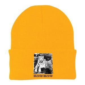 Meow Tiger Glitch Knit Cap Winter Beanie