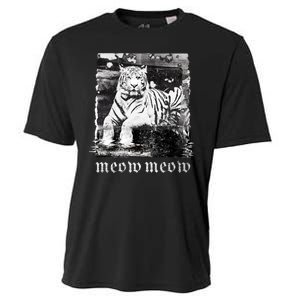 Meow Tiger Glitch Cooling Performance Crew T-Shirt