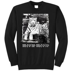 Meow Tiger Glitch Sweatshirt