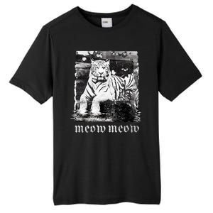 Meow Tiger Glitch Tall Fusion ChromaSoft Performance T-Shirt