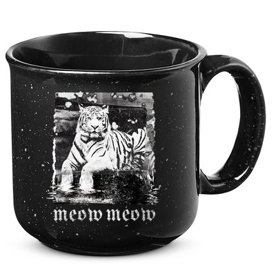 Meow Tiger Glitch 15oz Campfire Ceramic Mug