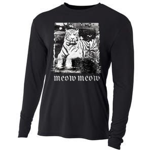 Meow Tiger Glitch Cooling Performance Long Sleeve Crew