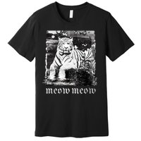 Meow Tiger Glitch Premium T-Shirt