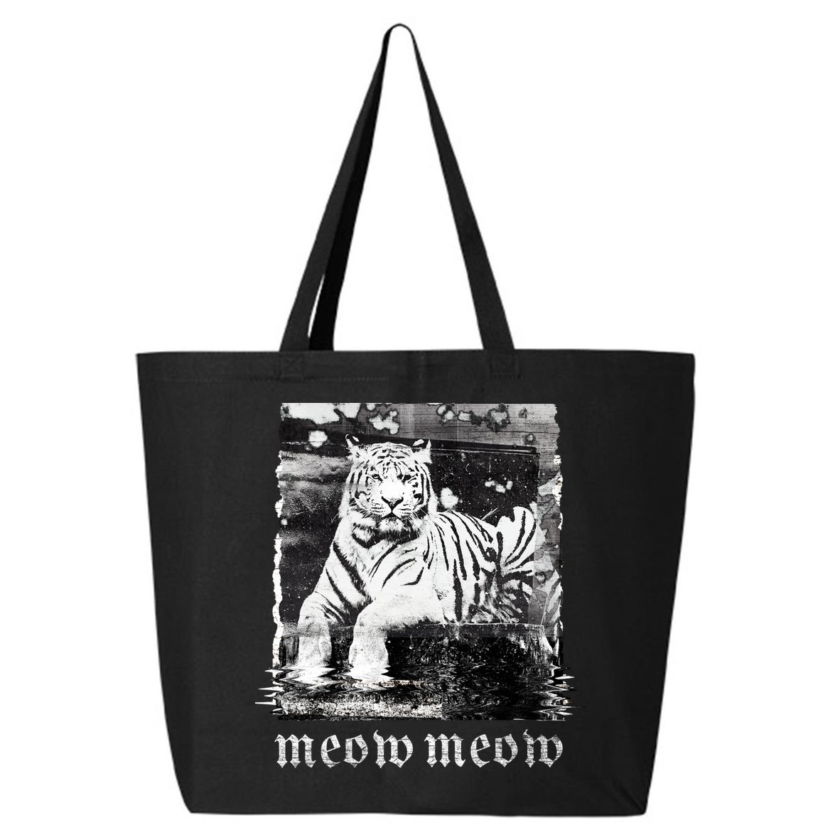 Meow Tiger Glitch 25L Jumbo Tote