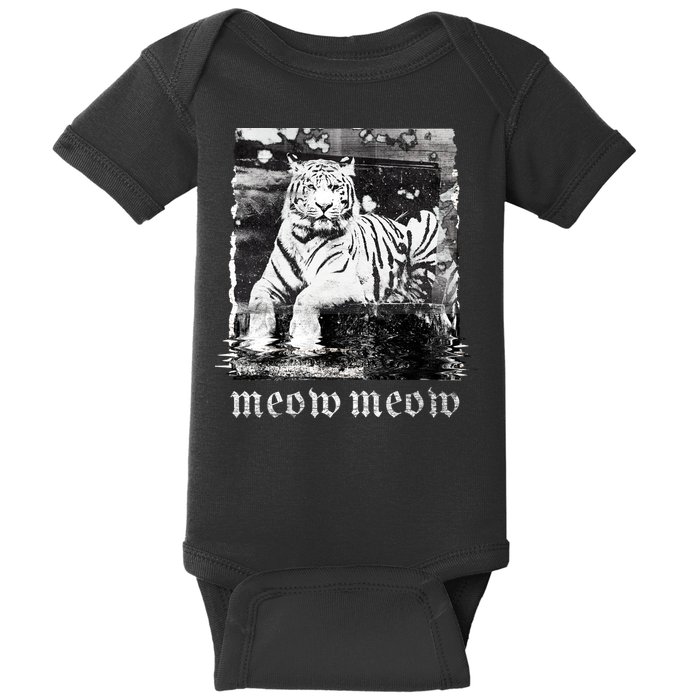 Meow Tiger Glitch Baby Bodysuit