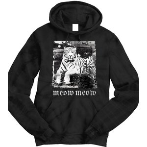 Meow Tiger Glitch Tie Dye Hoodie