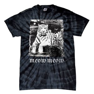 Meow Tiger Glitch Tie-Dye T-Shirt