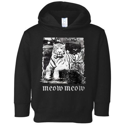 Meow Tiger Glitch Toddler Hoodie