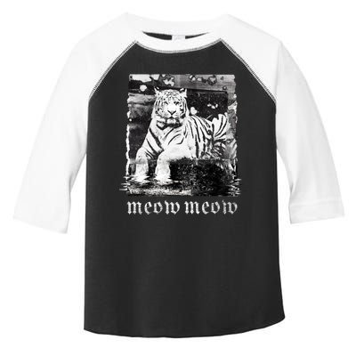 Meow Tiger Glitch Toddler Fine Jersey T-Shirt