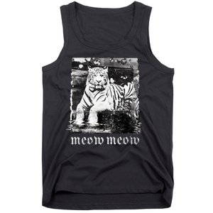 Meow Tiger Glitch Tank Top