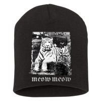 Meow Tiger Glitch Short Acrylic Beanie