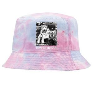 Meow Tiger Glitch Tie-Dyed Bucket Hat