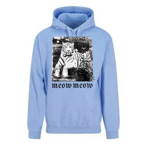 Meow Tiger Glitch Unisex Surf Hoodie