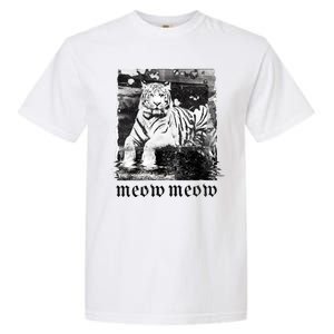 Meow Tiger Glitch Garment-Dyed Heavyweight T-Shirt