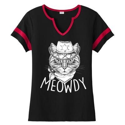 Meowdy Texas Cat Ladies Halftime Notch Neck Tee