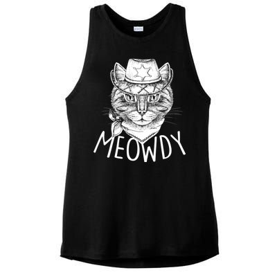 Meowdy Texas Cat Ladies PosiCharge Tri-Blend Wicking Tank