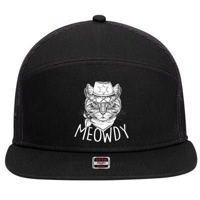 Meowdy Texas Cat 7 Panel Mesh Trucker Snapback Hat