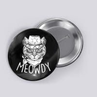 Meowdy Texas Cat Button