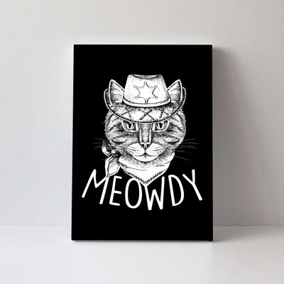 Meowdy Texas Cat Canvas