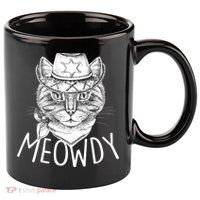 Meowdy Texas Cat 11oz C Handle Ceramic Mug