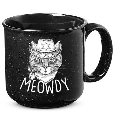 Meowdy Texas Cat 15oz Campfire Ceramic Mug